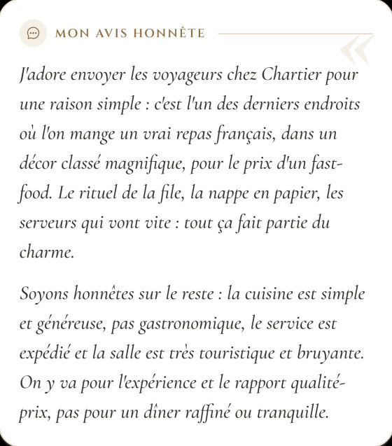 Un avis honnête de l’app, sur le Bouillon Chartier